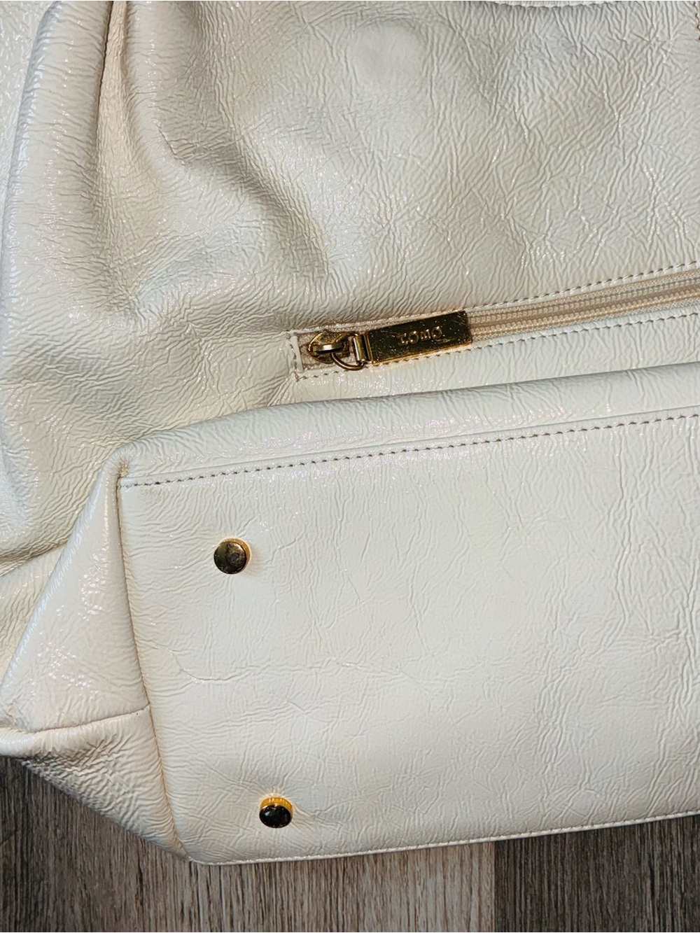HOBO International White Iridescent Patent Leather Hobo Shoulder Bag - Picture 6 of 11